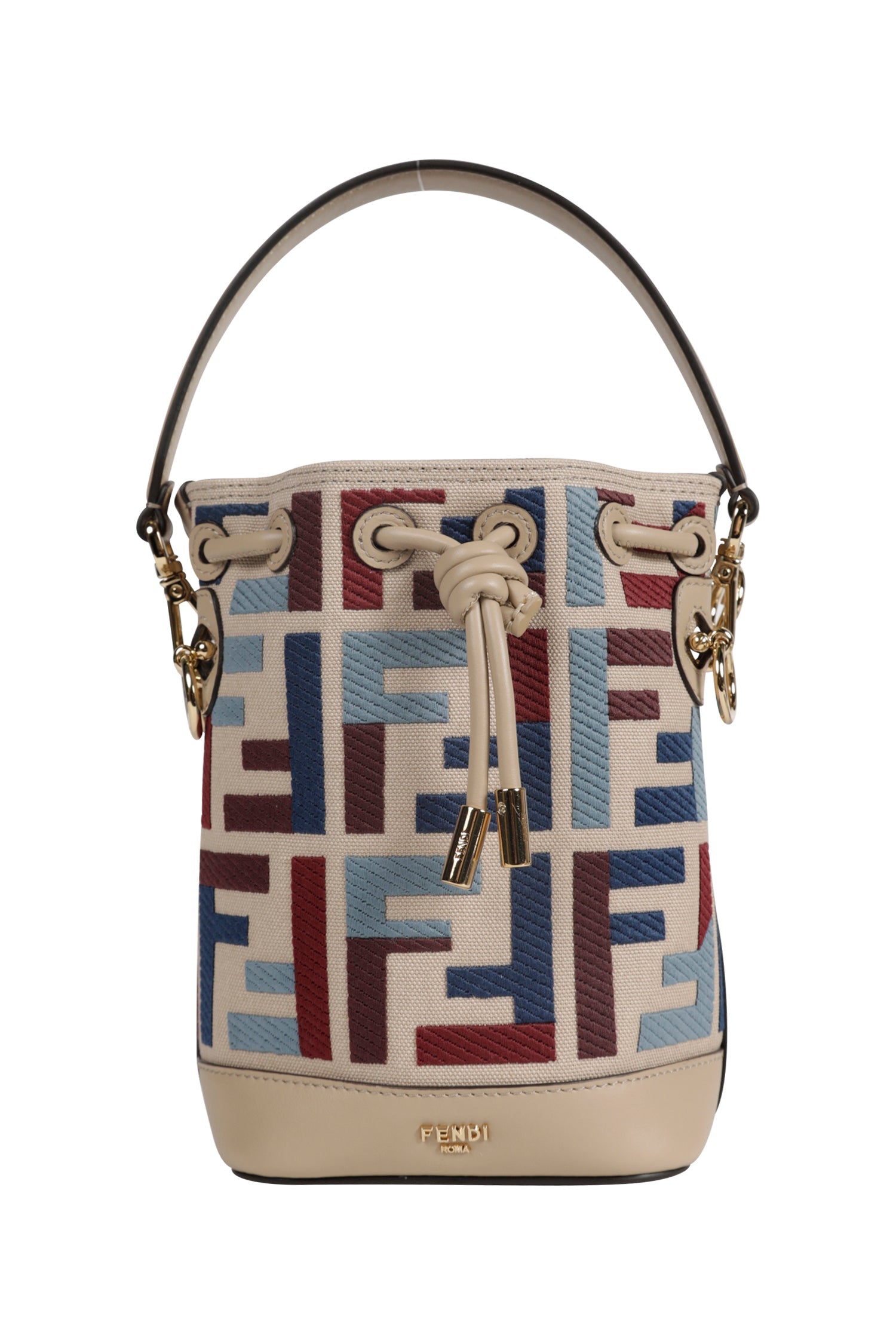 Оригінальна Mon Tresor Canvas Mini Bucket Bag Fendi – боковий вид
