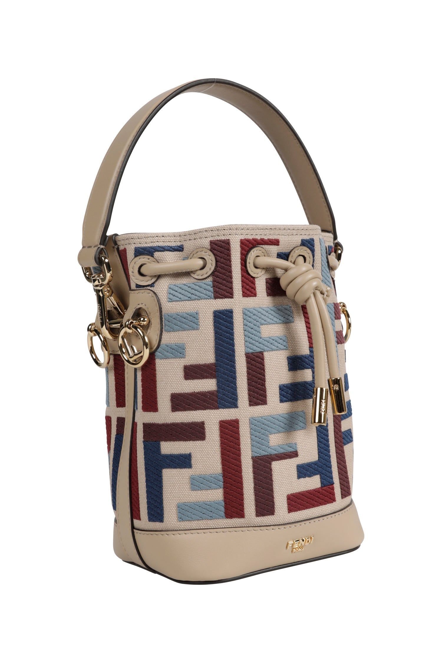Оригінальна Mon Tresor Canvas Mini Bucket Bag Fendi – вид ззаду