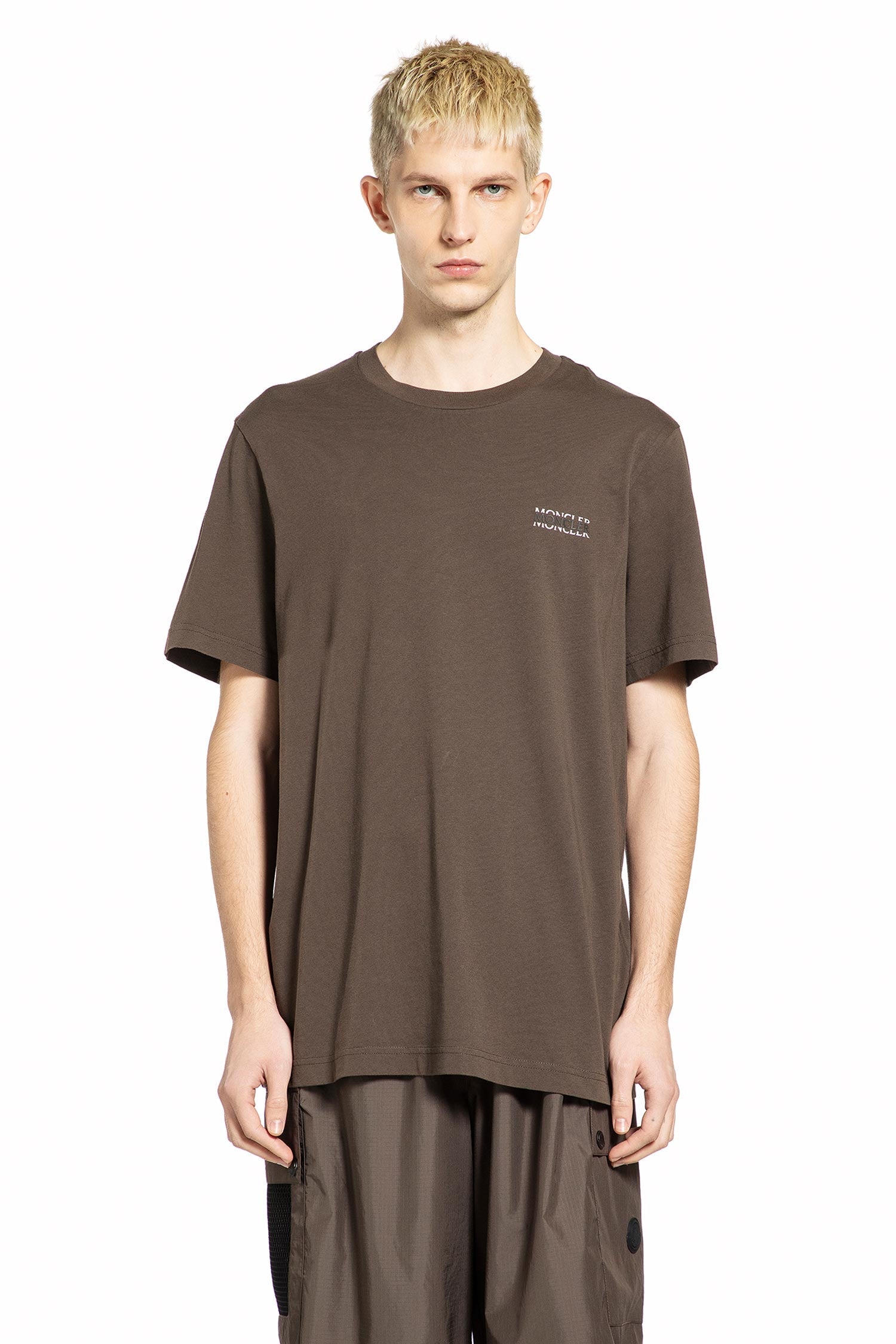 Logo Cotton Jersey T-Shirt Moncler оригінал – Купити в Україні – боковий вид