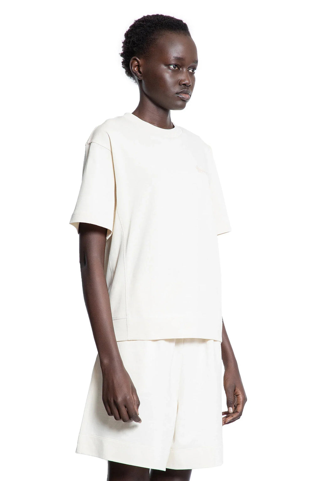 Embossed Logo Cotton T-Shirt Moncler оригінал – Купити в Україні – вид ззаду