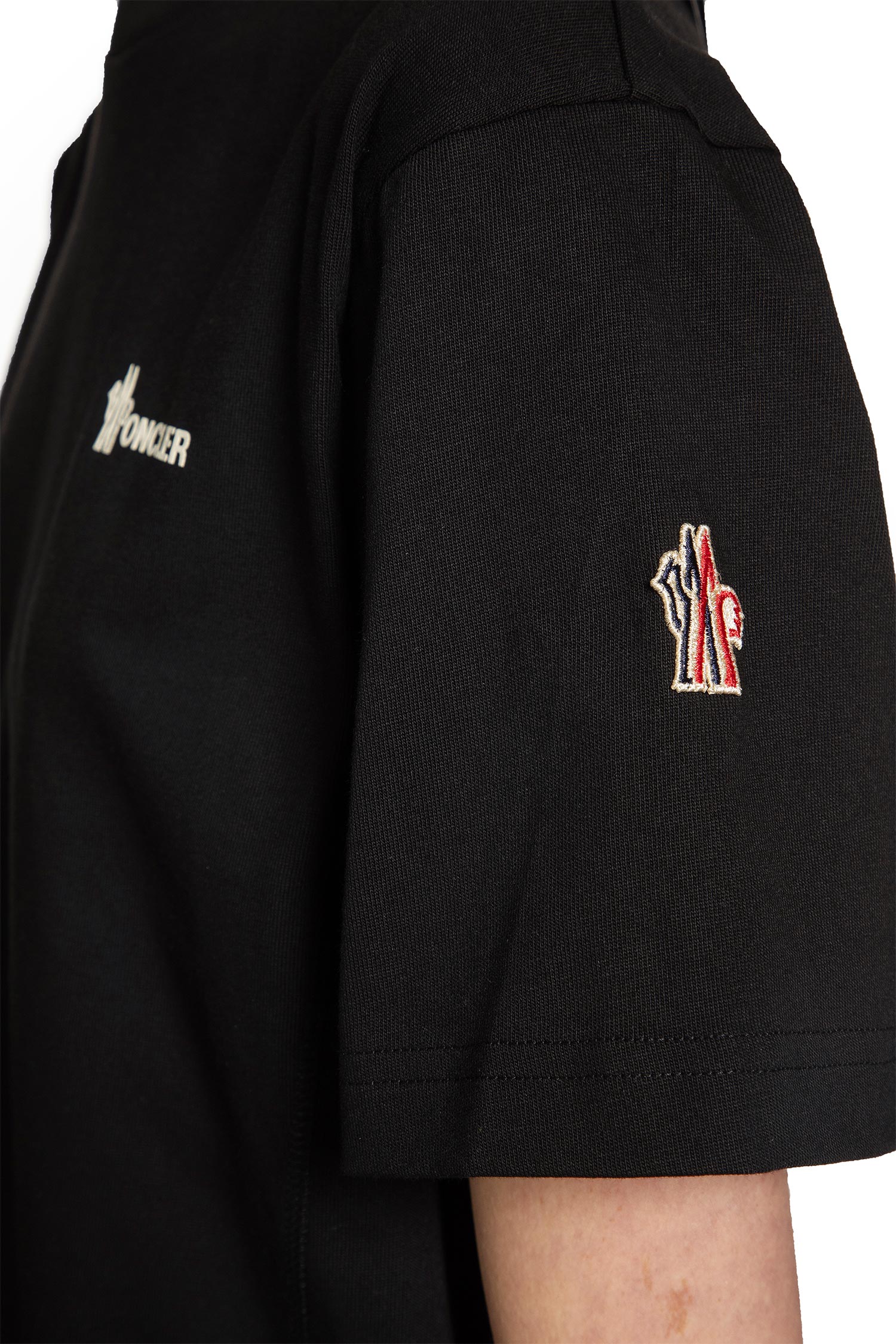 Embossed Logo Cotton T-Shirt Moncler оригінал – Купити в Україні – збільшений вид