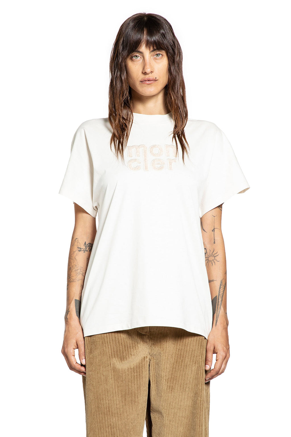 Teddy Logo Cotton T-Shirt Moncler оригінал – Купити в Україні – вид ззаду