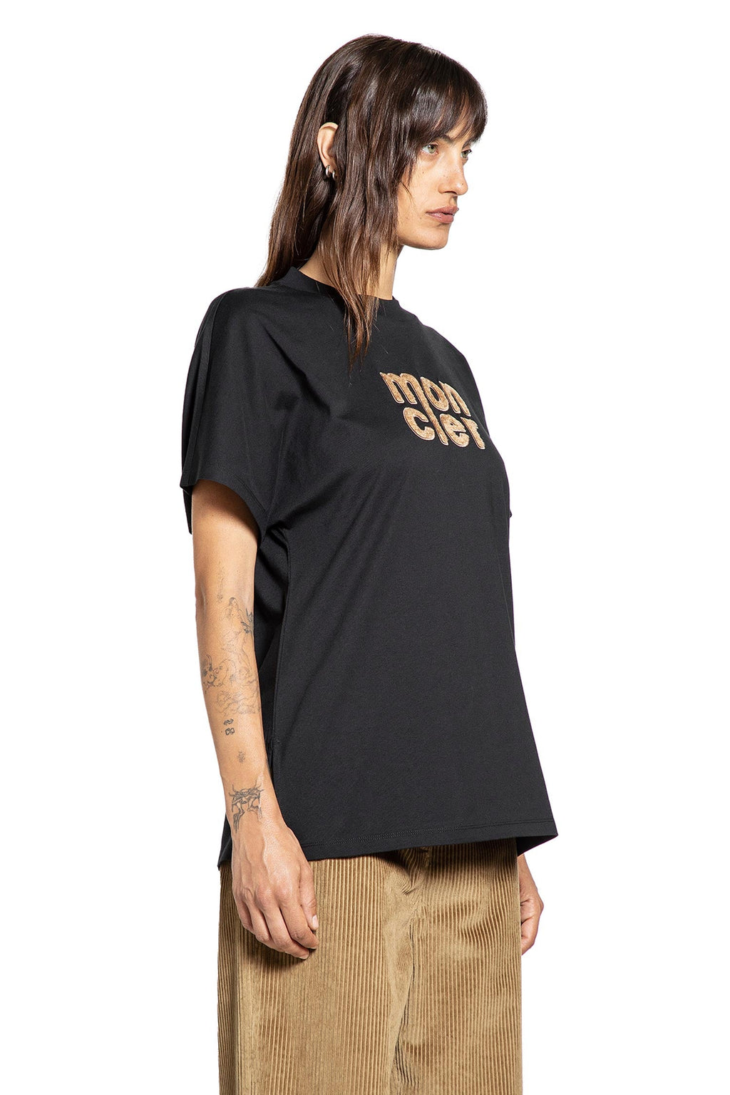 Teddy Logo Cotton T-Shirt Moncler оригінал – Купити в Україні – вид ззаду