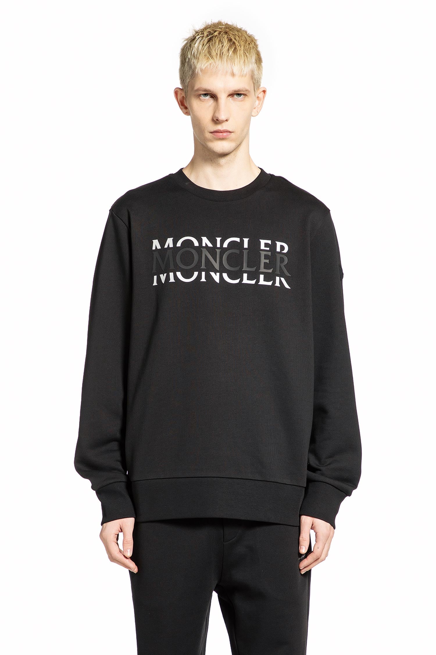 Logo Cotton Jersey Sweatshirt Moncler – Гарантія оригінальності – боковий вид