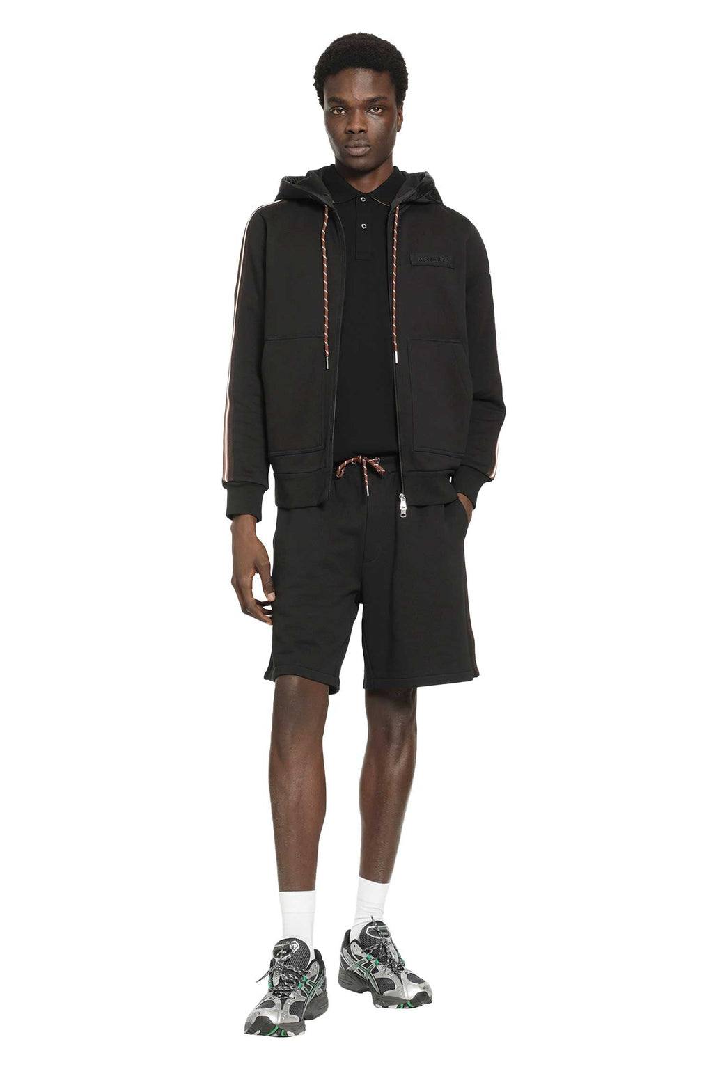 Оригінальна Striped Logo Zip-Up Hoodie Moncler – вид 6