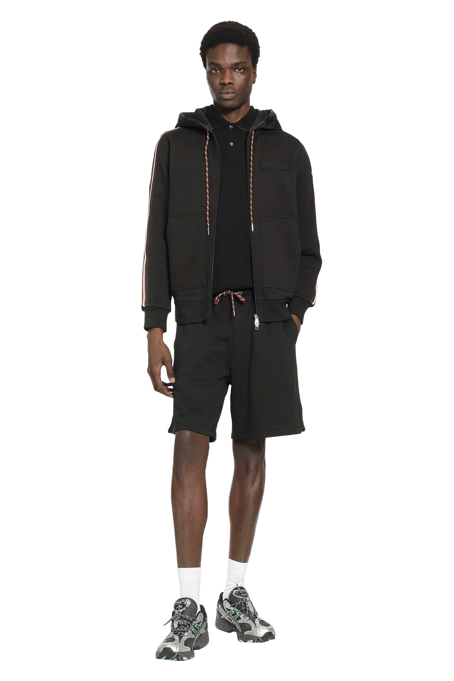 Оригінальна Striped Logo Zip-Up Hoodie Moncler – вид 6 - MONCLER