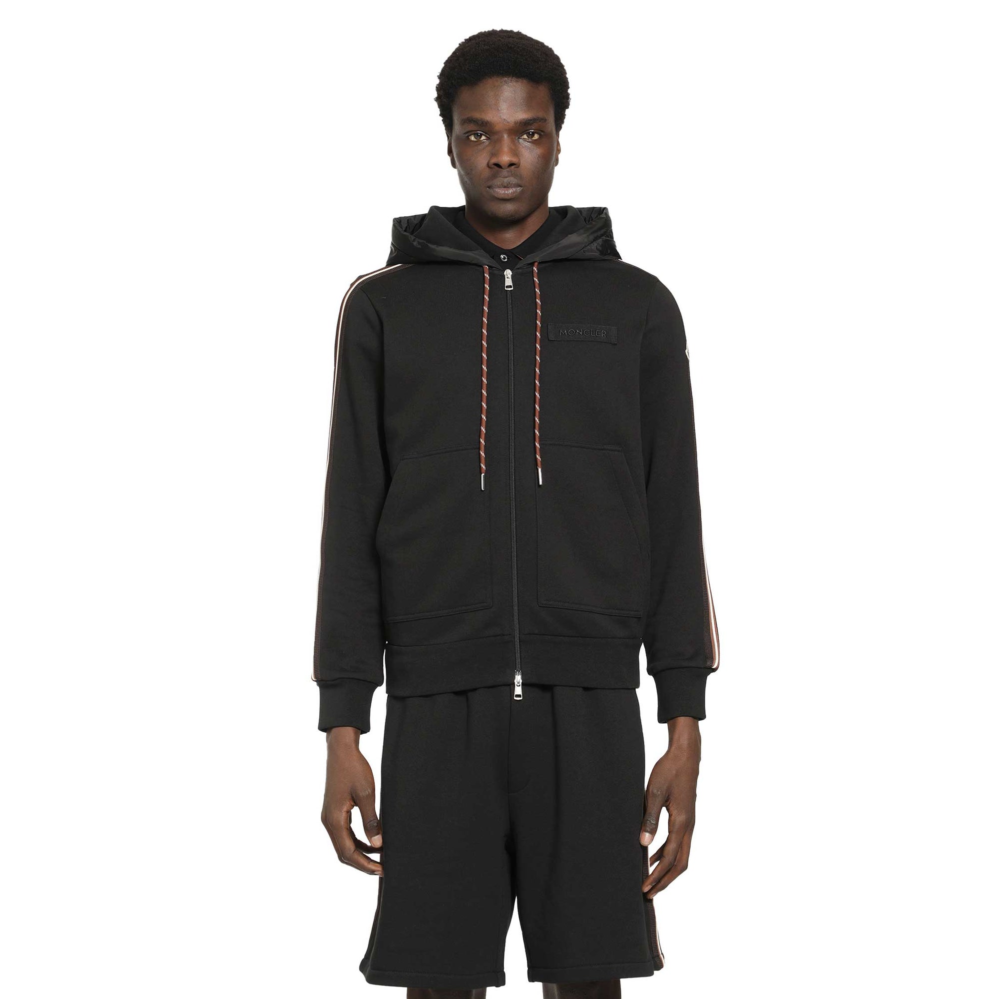 Оригінальна Striped Logo Zip-Up Hoodie Moncler – вид 7 - MONCLER