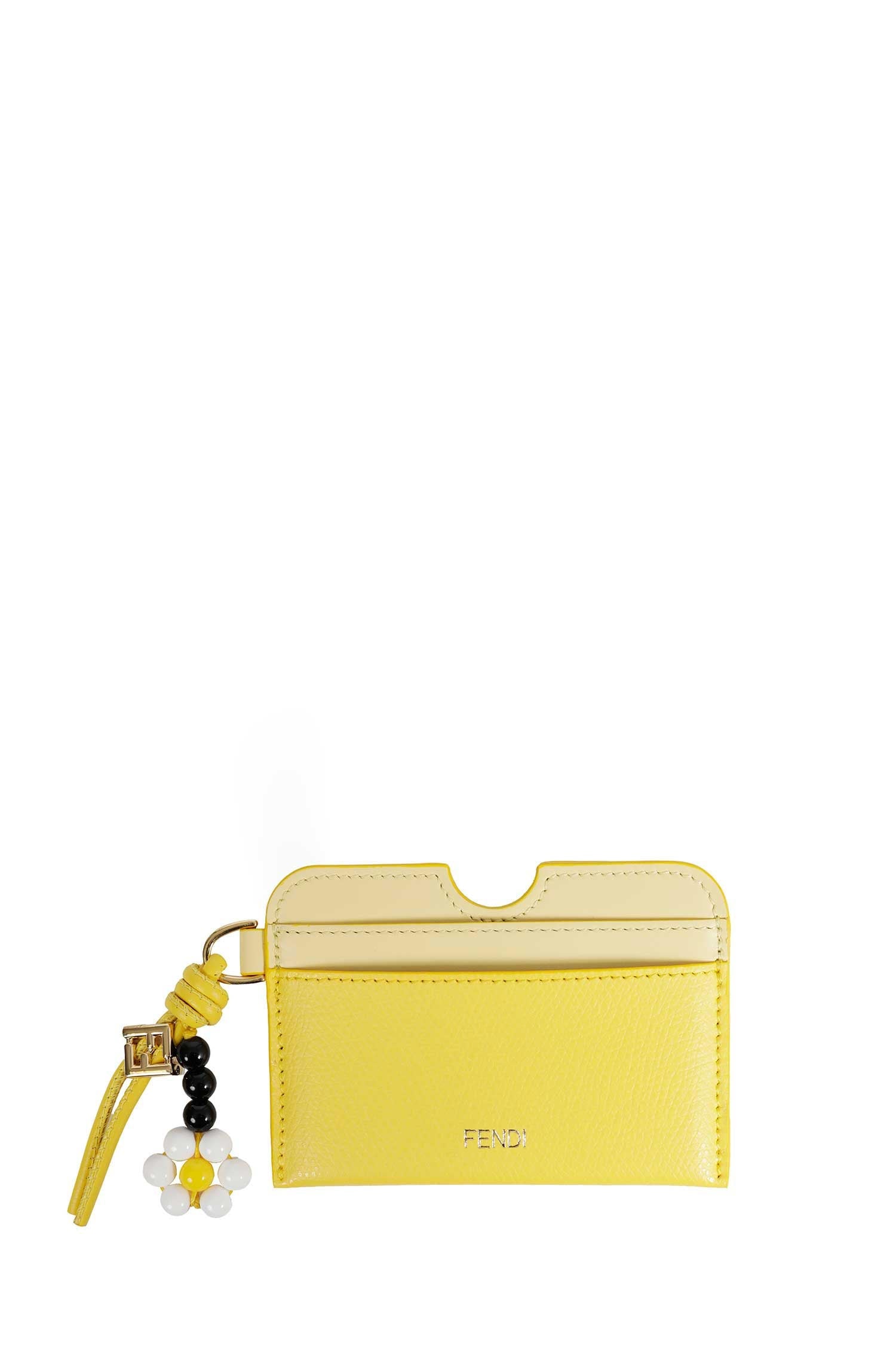 Оригінальна Ff Diamonds Leather Card Holder Fendi – боковий вид