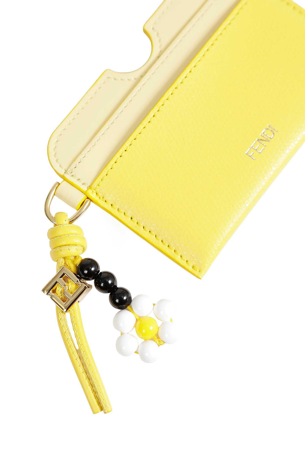 Оригінальна Ff Diamonds Leather Card Holder Fendi – вид ззаду