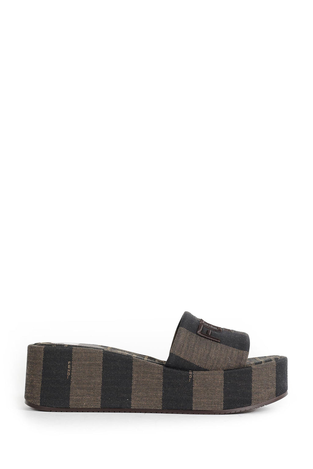 Sunshine Striped Platform Slides Fendi оригінал – Купити в Україні – боковий вид