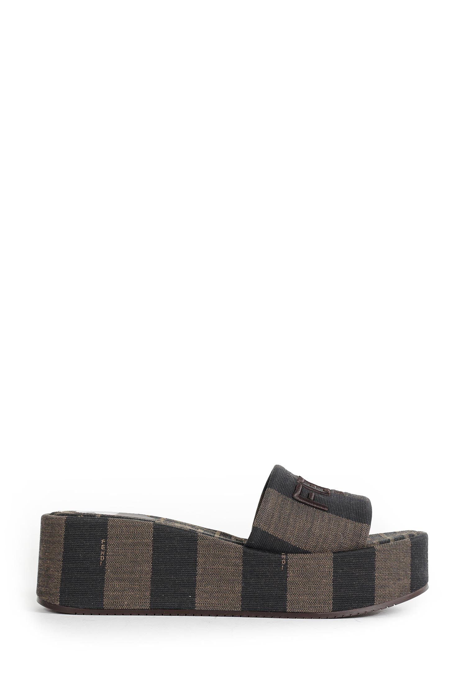 Sunshine Striped Platform Slides Fendi оригінал – Купити в Україні – боковий вид