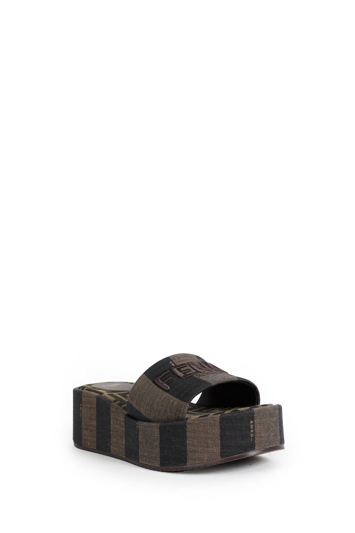 Sunshine Striped Platform Slides Fendi оригінал – Купити в Україні – вид ззаду
