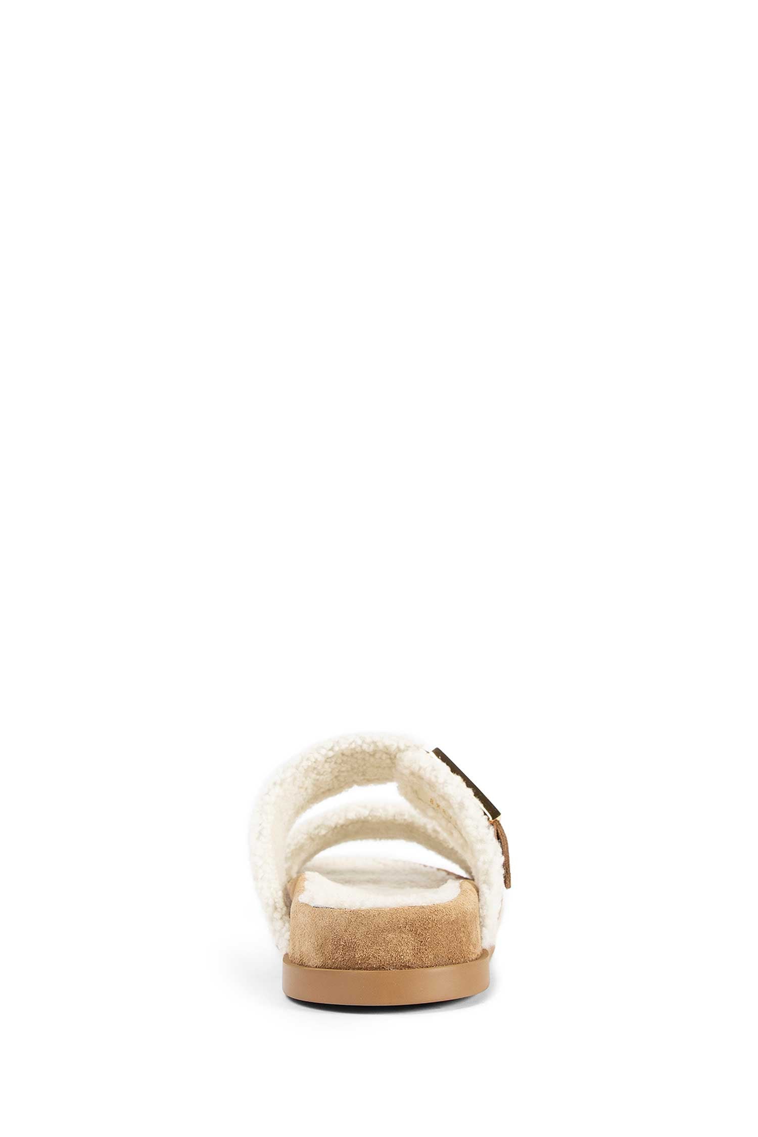 Оригінальна Ff Suede And Shearling Sandals Fendi – детальний вид