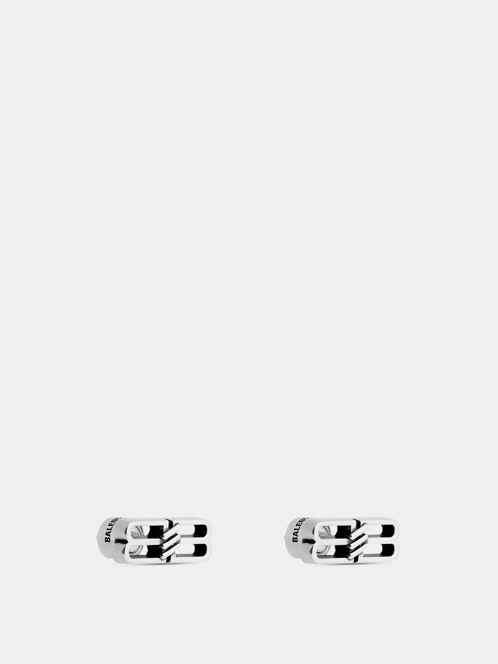 Bb Icon Antique Silver Plated Earrings Balenciaga – Гарантія оригінальності – вид ззаду
