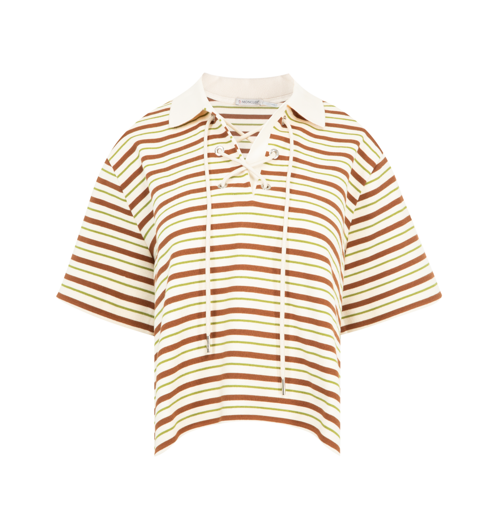 Оригінальна Striped Polo Shirt Moncler – боковий вид