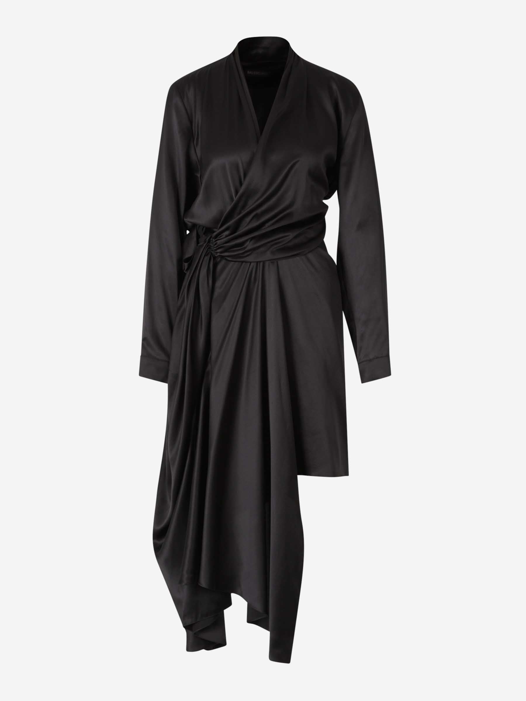 Silk Maxi Dress Balenciaga оригінал – Купити в Україні – боковий вид