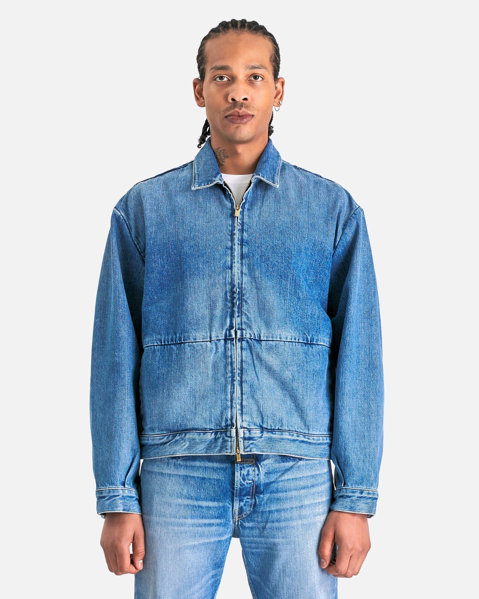 8th Collection Denim Jacket In Medium Indigo Fear of god – Гарантія оригінальності – боковий вид