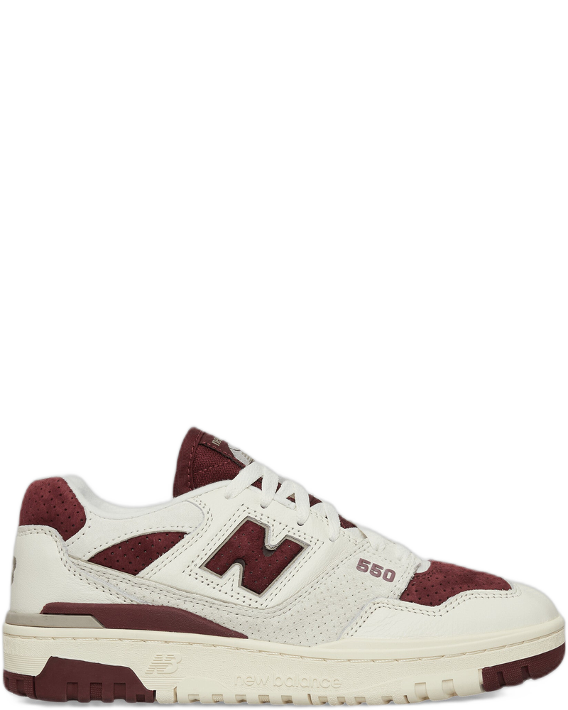 550 Sneakers Sea Salt / Classic Crimson - NEW BALANCE (Background Removed)