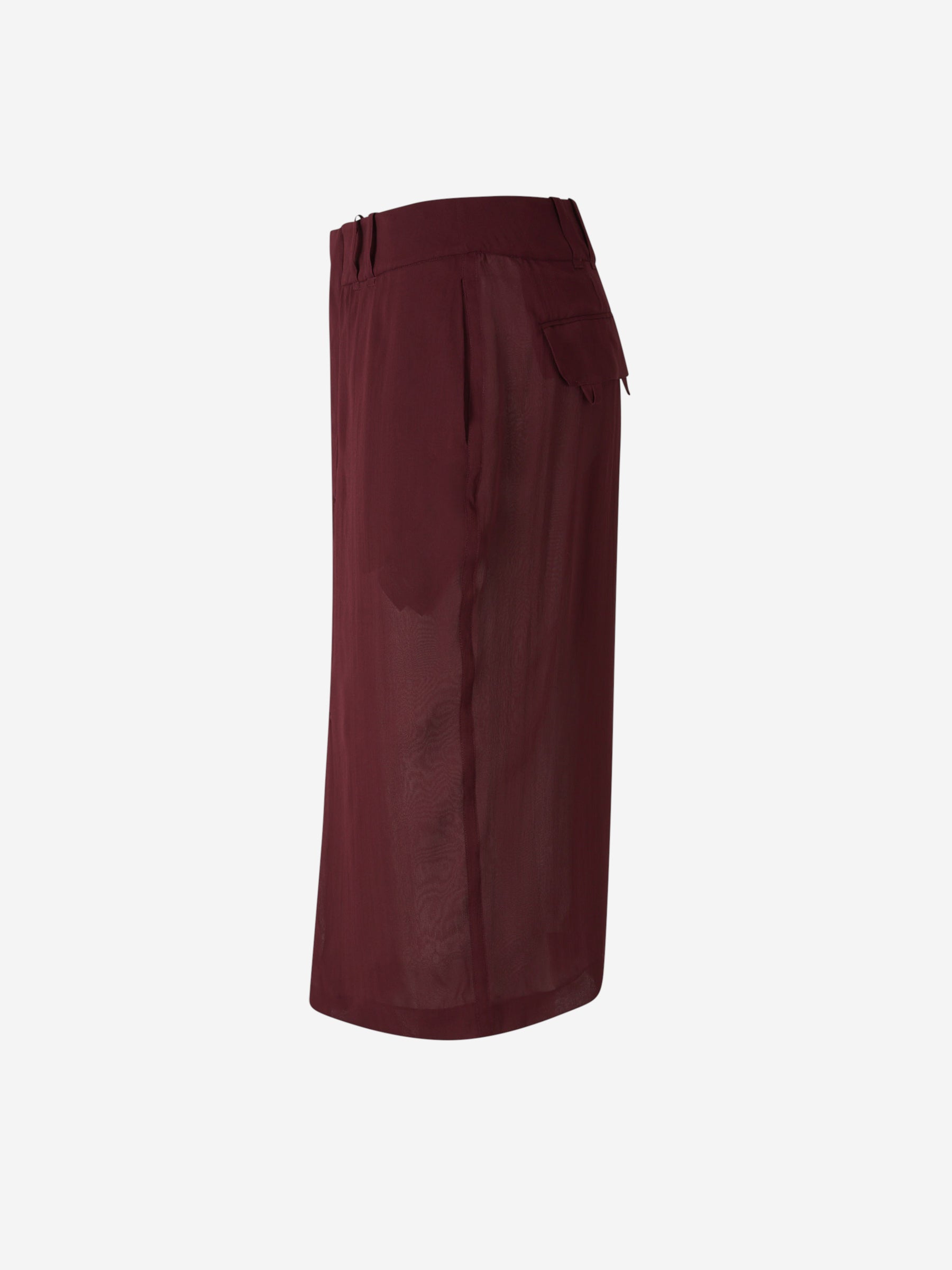 Оригінальна Silk MIDI Skirt Saint laurent – вид ззаду