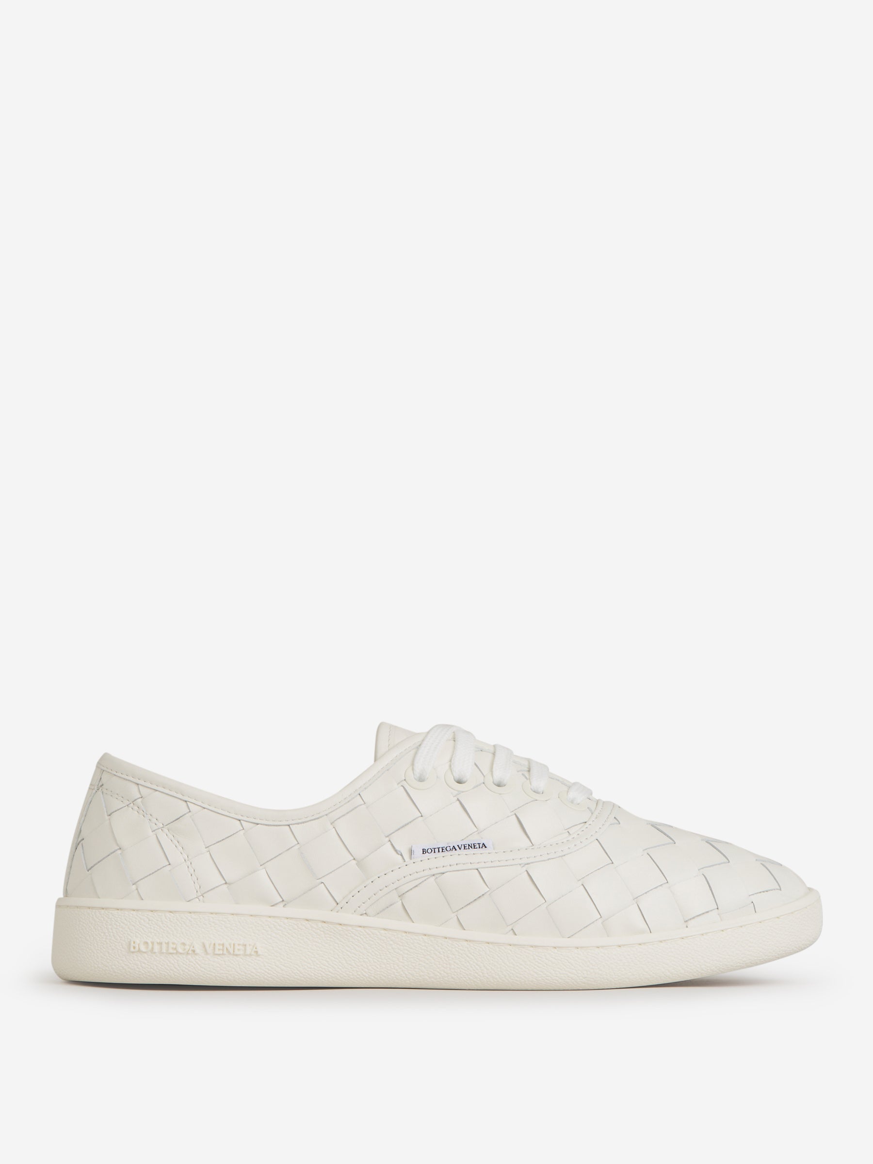 Оригінальна Leather Intrecciato Sneakers Bottega veneta – боковий вид
