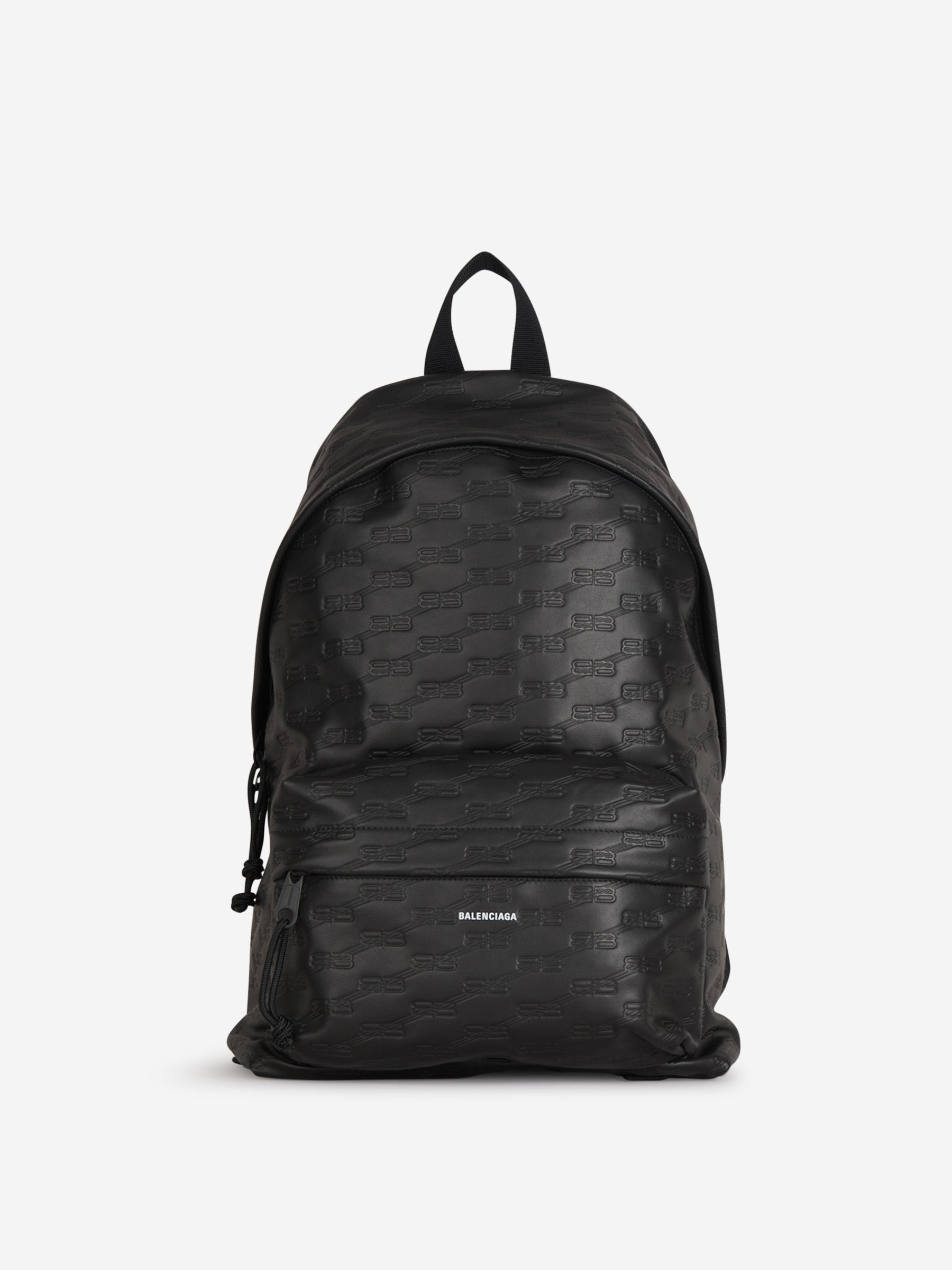 Monogram Bb Leather Backpack Balenciaga оригінал – Купити в Україні – боковий вид