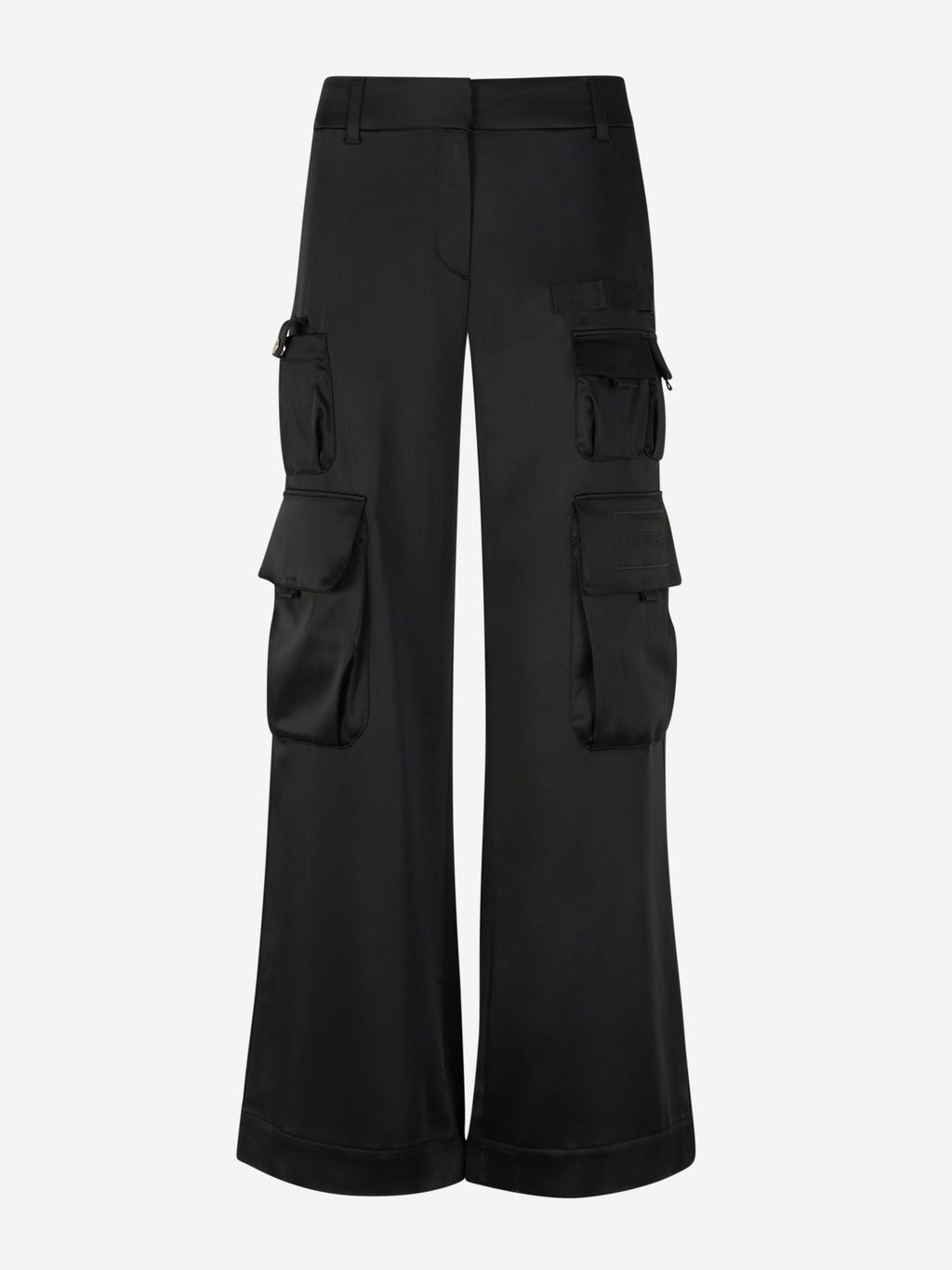 Satin Cargo Pants Off-white оригінал – Купити в Україні – боковий вид