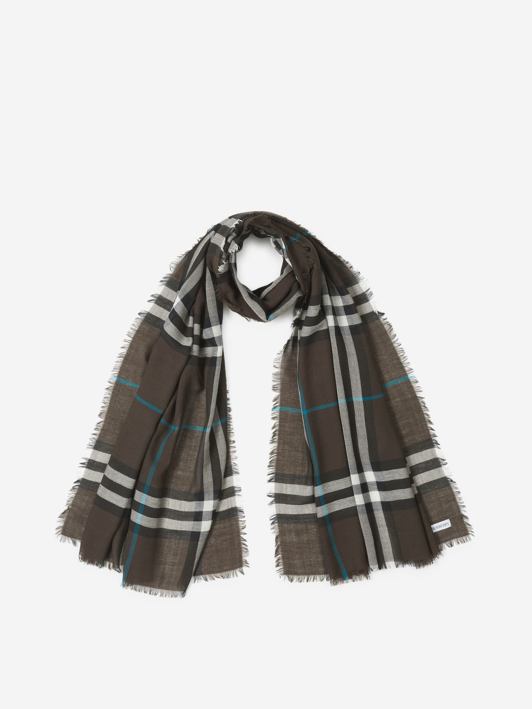 Checkered Motif Scarf Burberry – Гарантія оригінальності – боковий вид