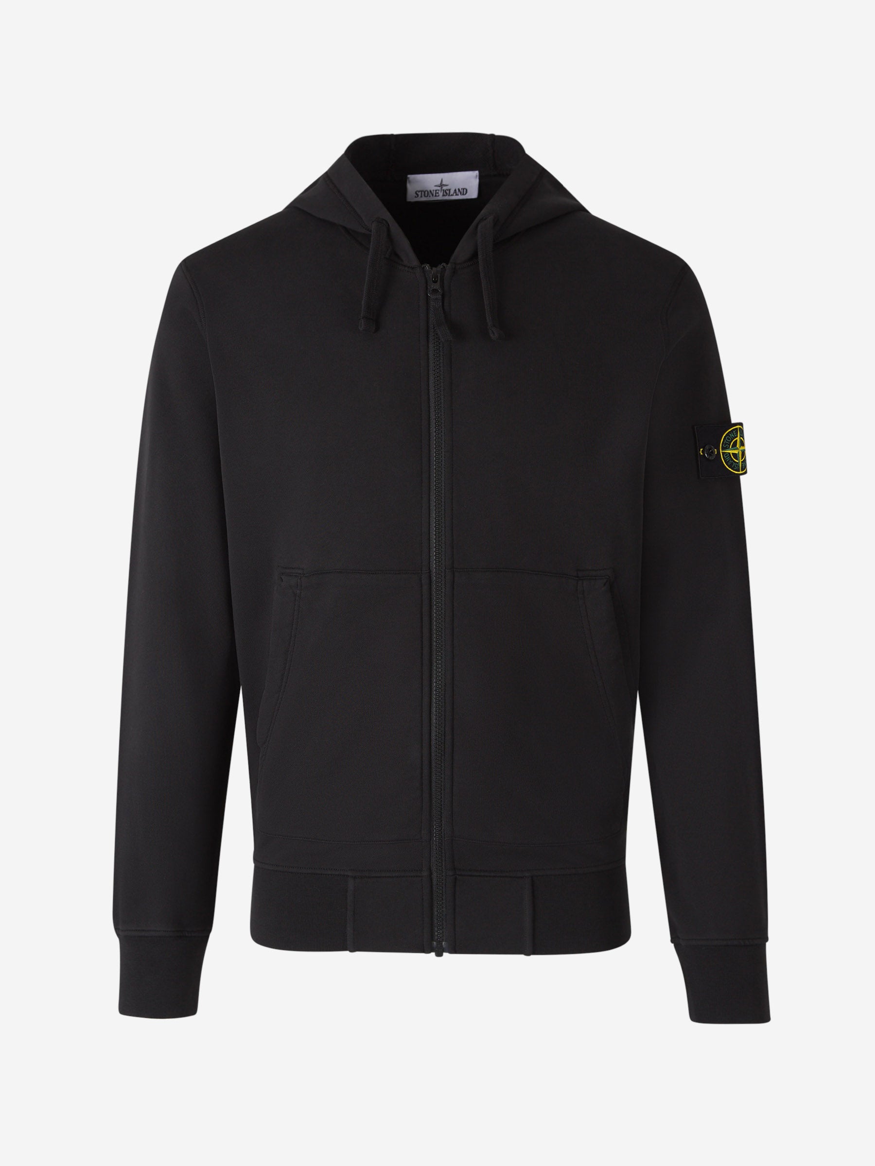 Оригінальна Cotton Zipper Sweatshirt Stone island – боковий вид - STONE ISLAND