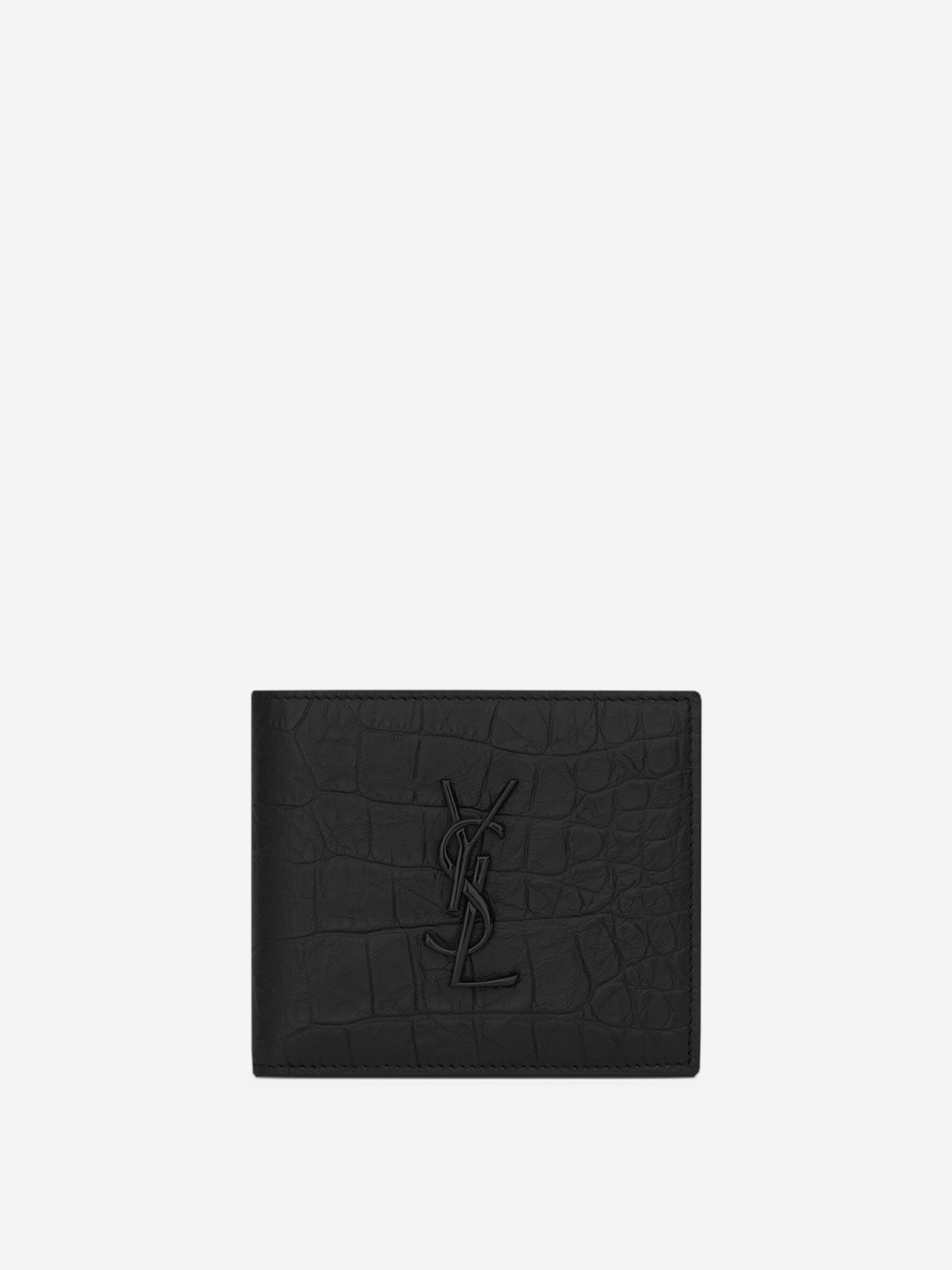 Оригінальна Leather Logo Wallet Saint laurent – боковий вид