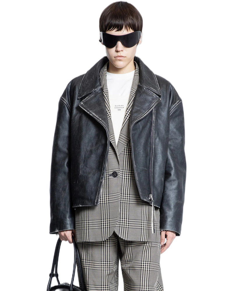 Giacca da motociclista sdrucita - ACNE STUDIOS (Background Removed)