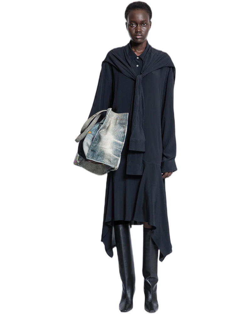 Abito camicia con sciarpa e maniche annodate - ACNE STUDIOS (Background Removed)