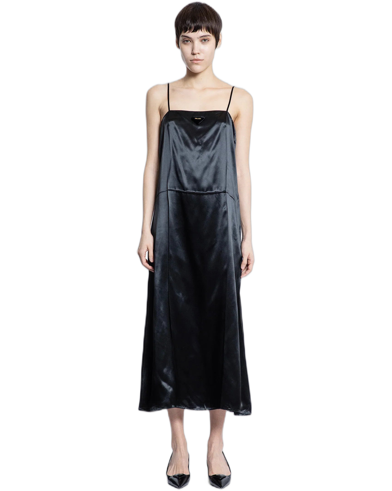 Abito sottoveste in raso - PRADA (Background Removed)