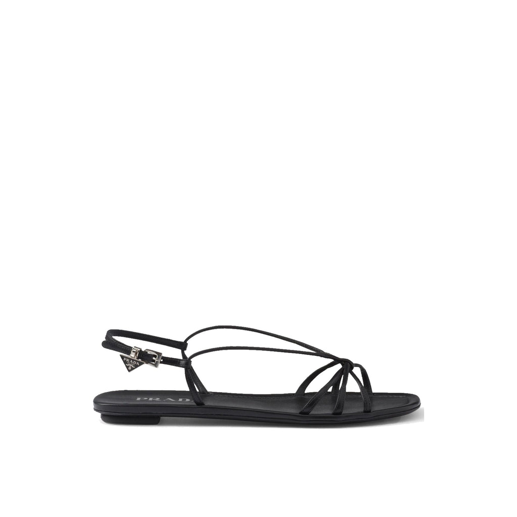 Leather Flat Sandals Prada – Гарантія оригінальності – боковий вид