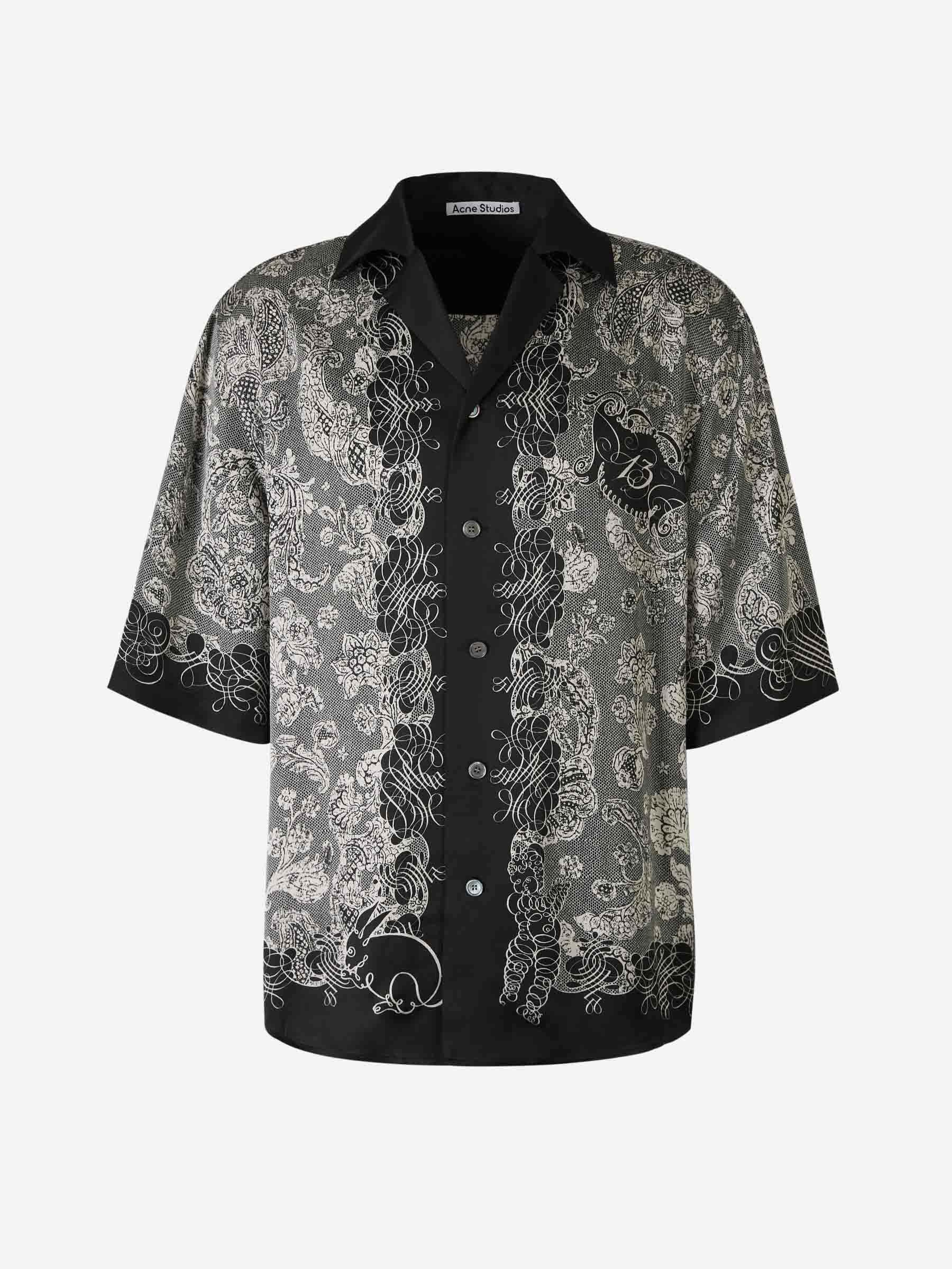 Silk Printed Shirt Acne studios оригінал – Купити в Україні – боковий вид