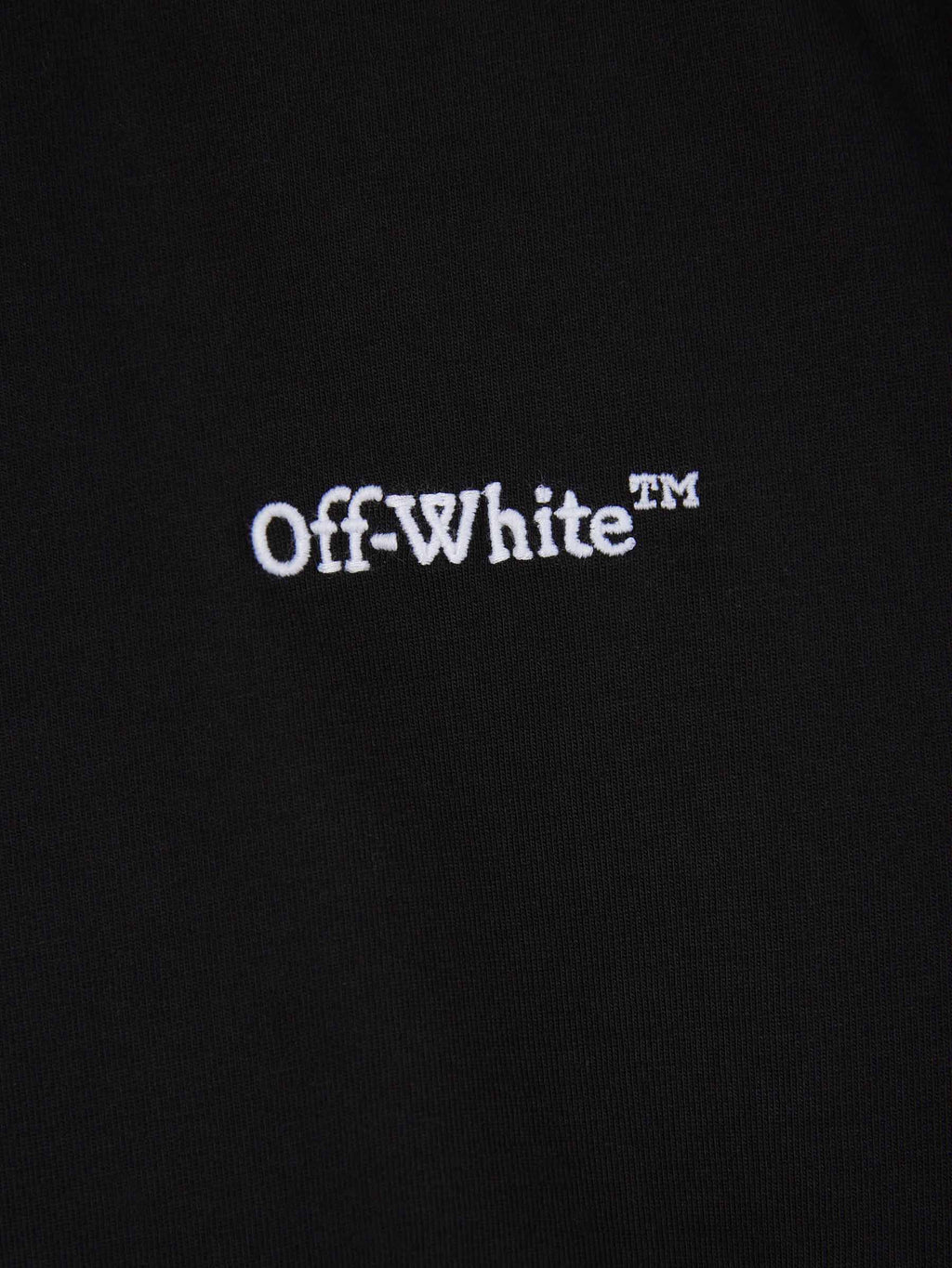 Embroidered Cotton T-Shirt Off-white – Гарантія оригінальності – збільшений вид