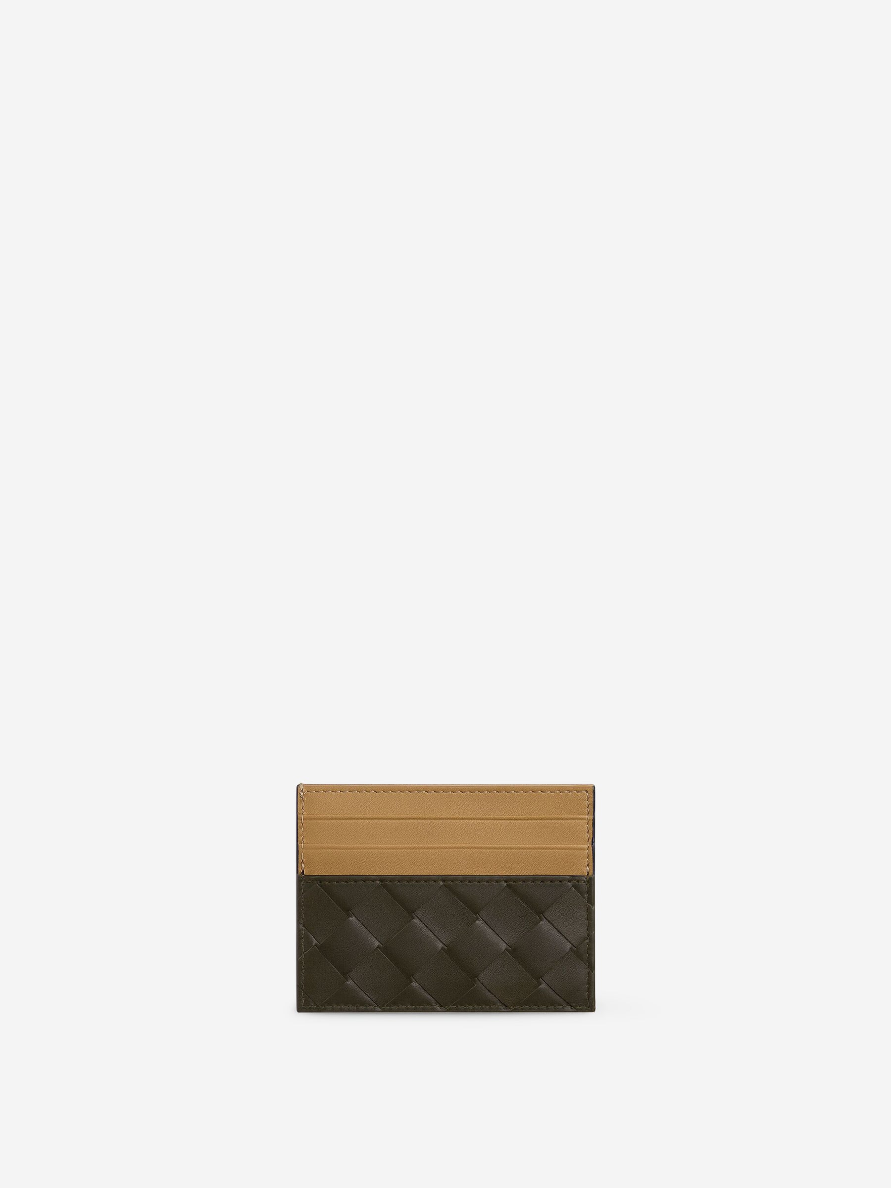 Intrecciato Leather Card Holder Bottega veneta оригінал – Купити в Україні – боковий вид