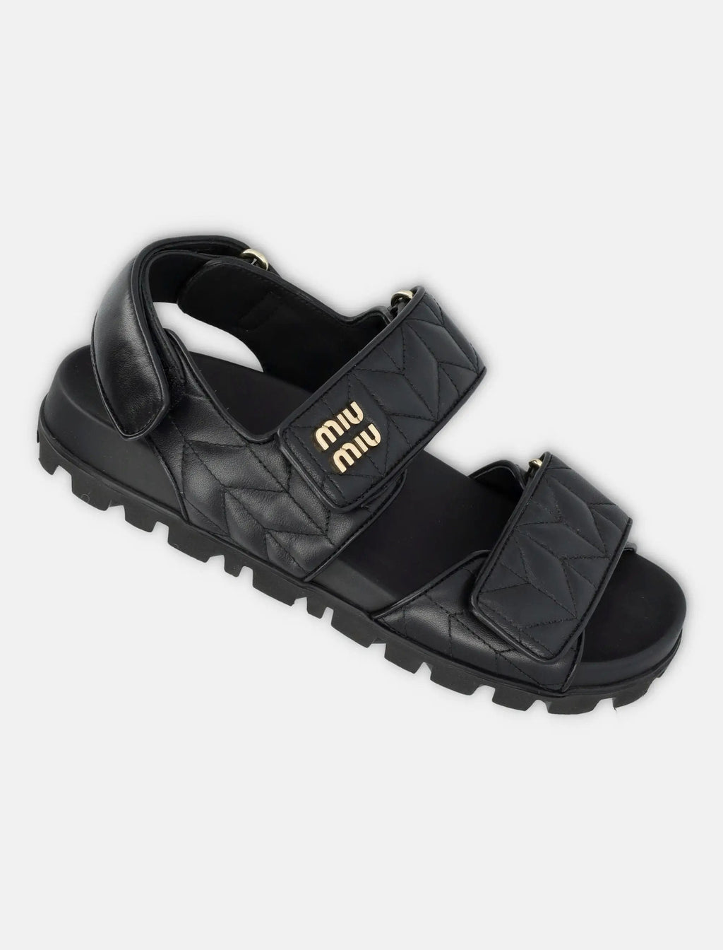 Sporty Matelassé Nappa Leather Sandals Miu miu оригінал – Купити в Україні – детальний вид