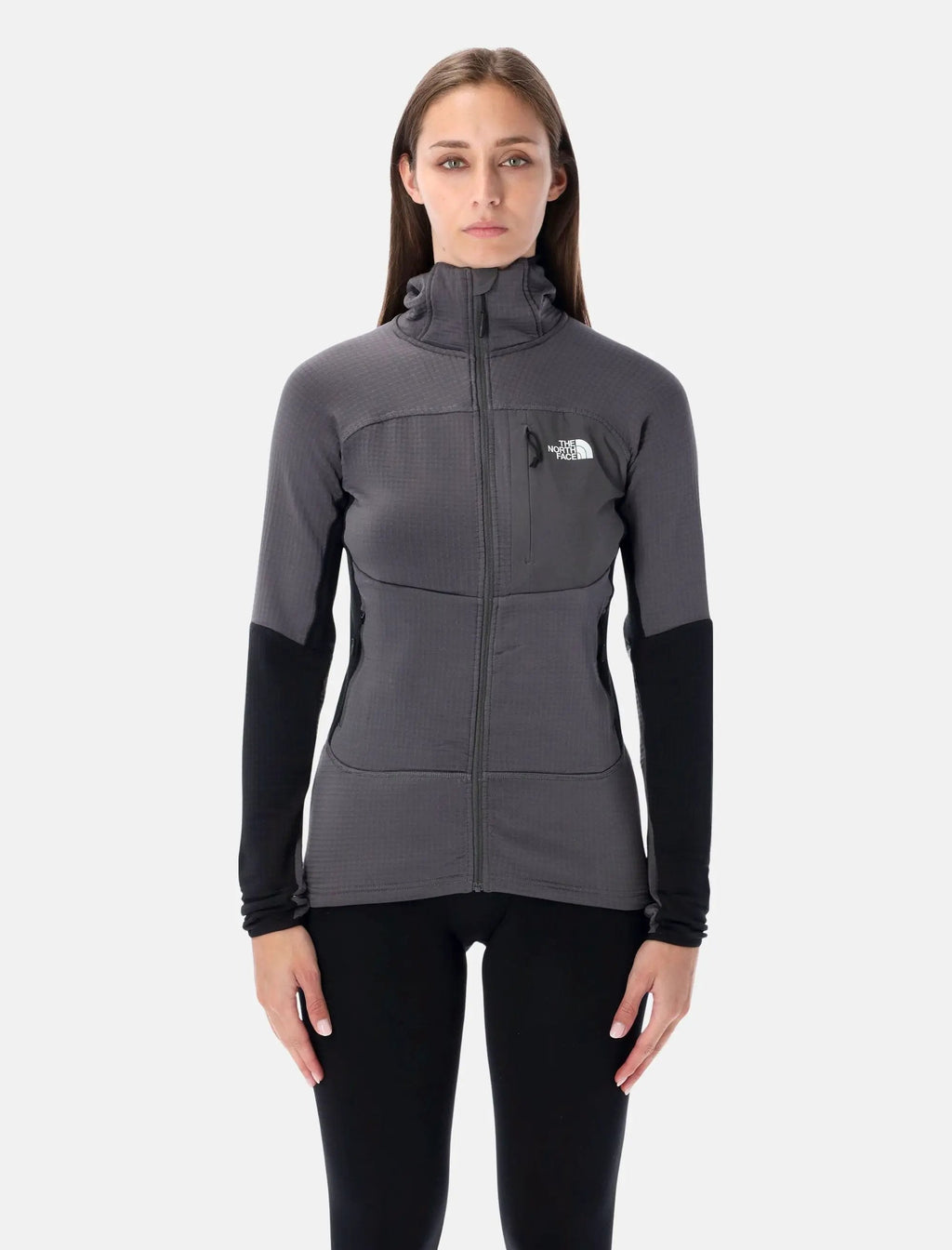 Оригінальна Stormgap Grey Polartec® Hooded Jacket The north face – боковий вид