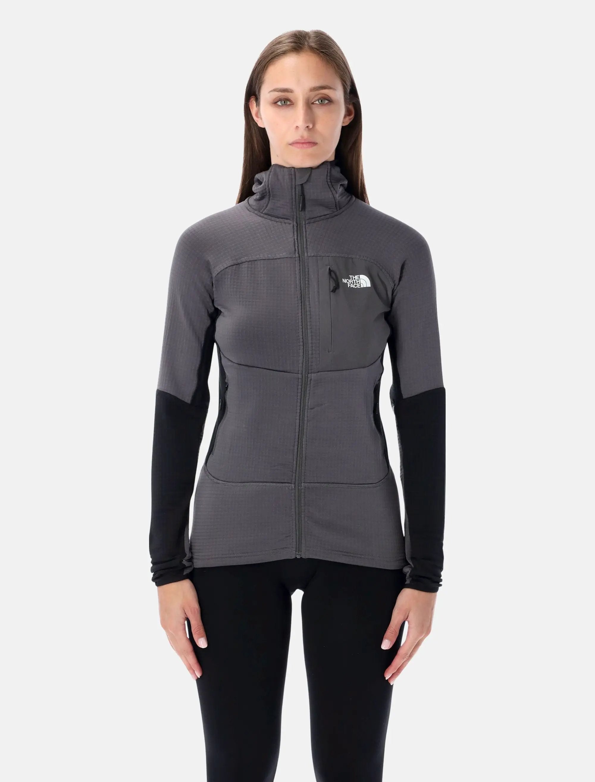 Оригінальна Stormgap Grey Polartec® Hooded Jacket The north face – боковий вид