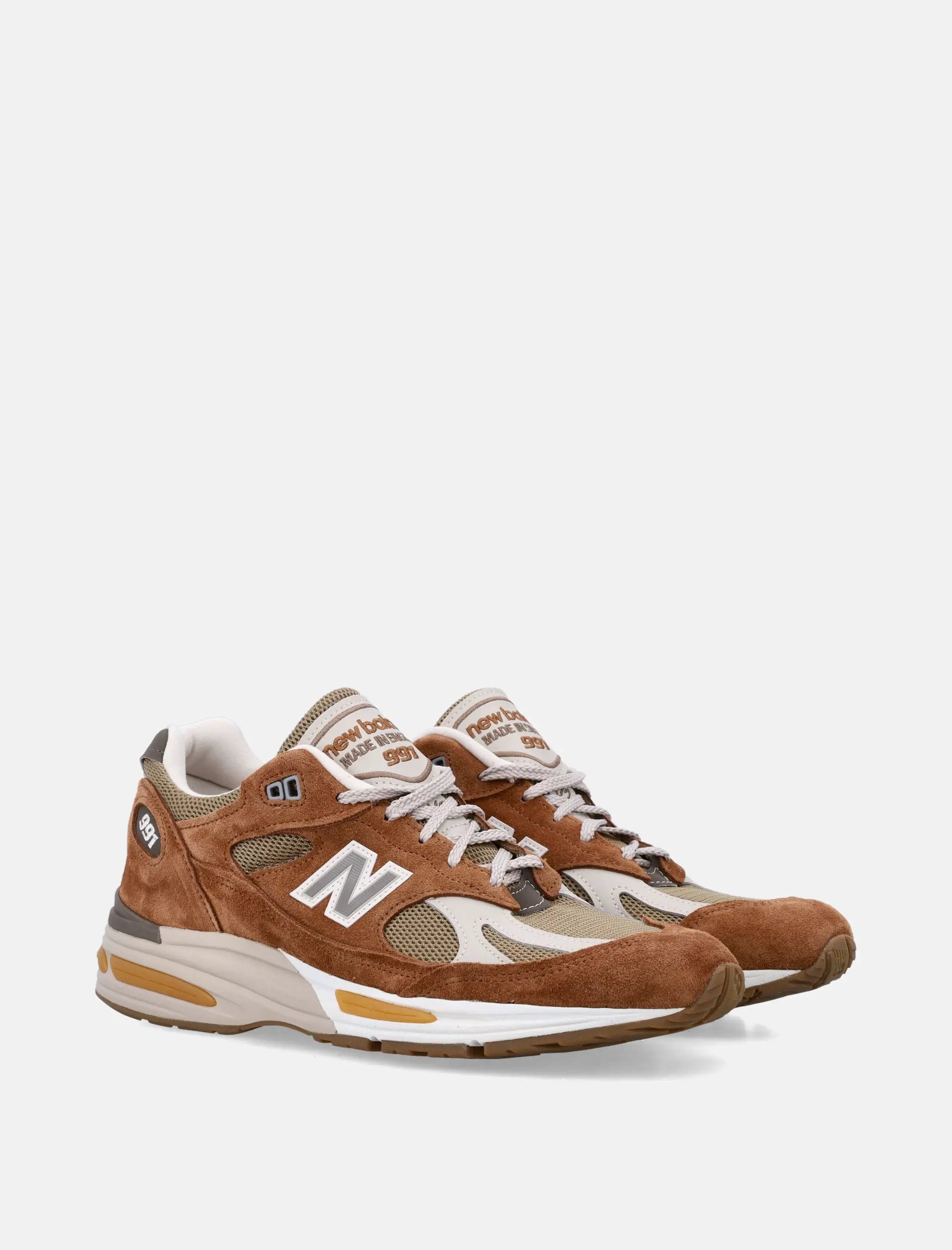 Made In Uk 991v2 Grounded Pastels Sneakers Brown New balance – Гарантія оригінальності – детальний вид