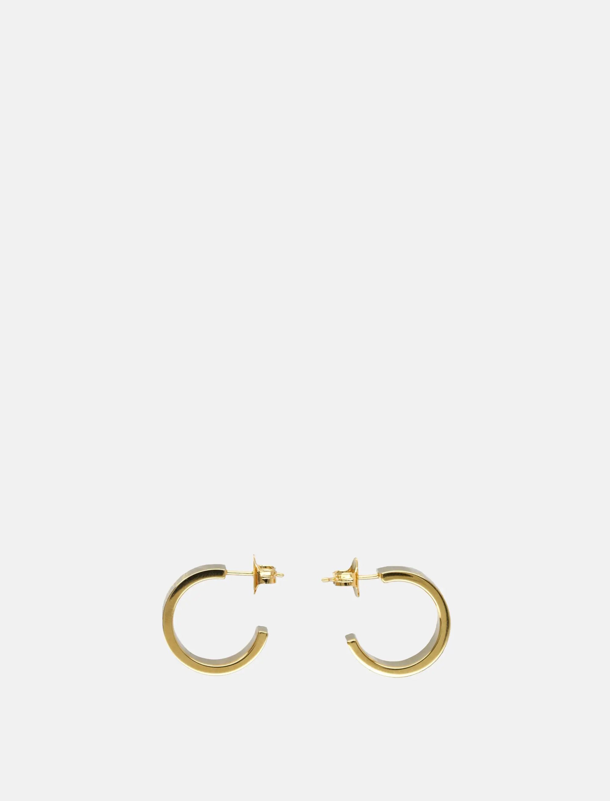 Оригінальна Numeric Minimal Signature Hoop Earrings Maison margiela – вид ззаду