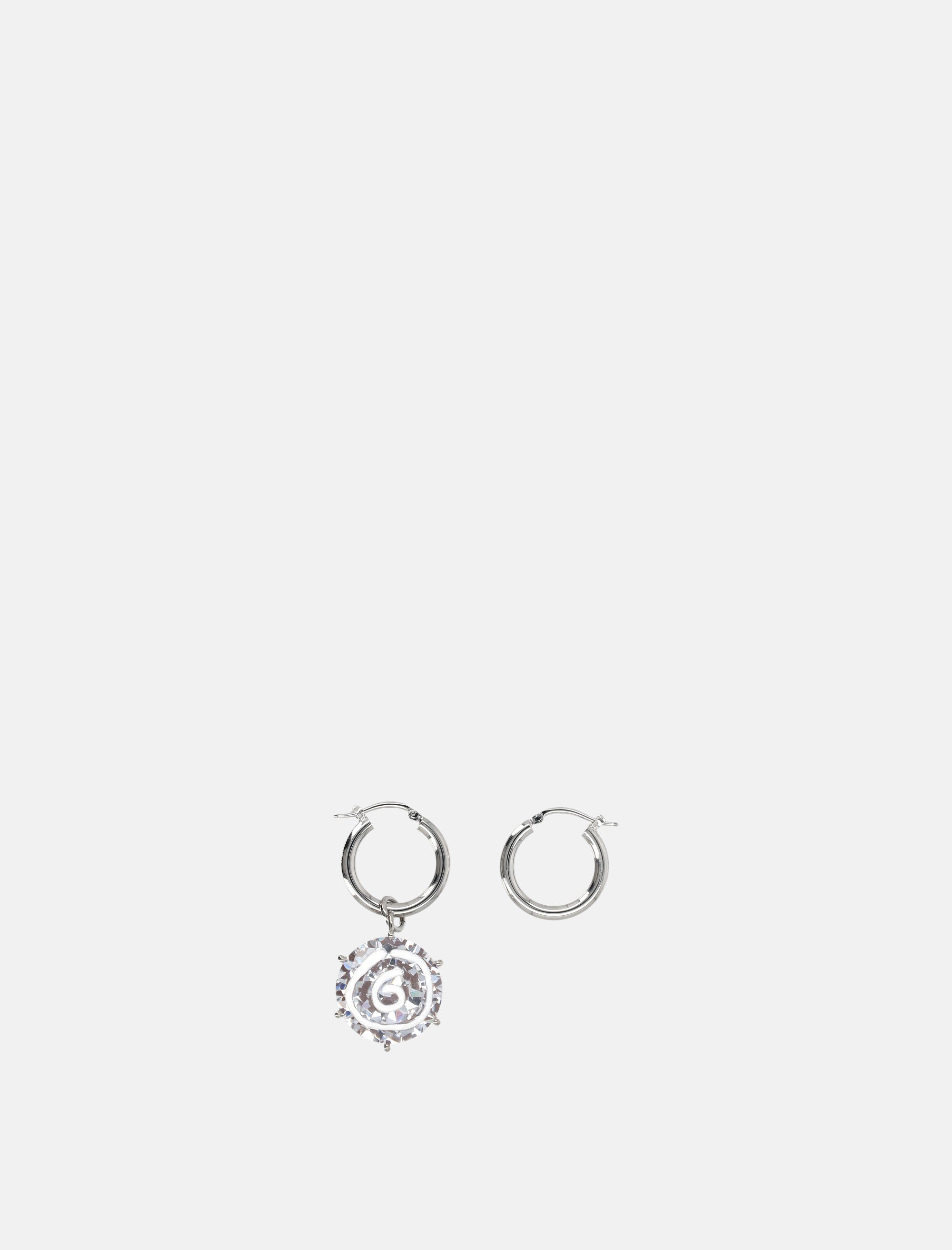 Diamond 6 Crystal Earrings Maison margiela – Гарантія оригінальності – вид ззаду