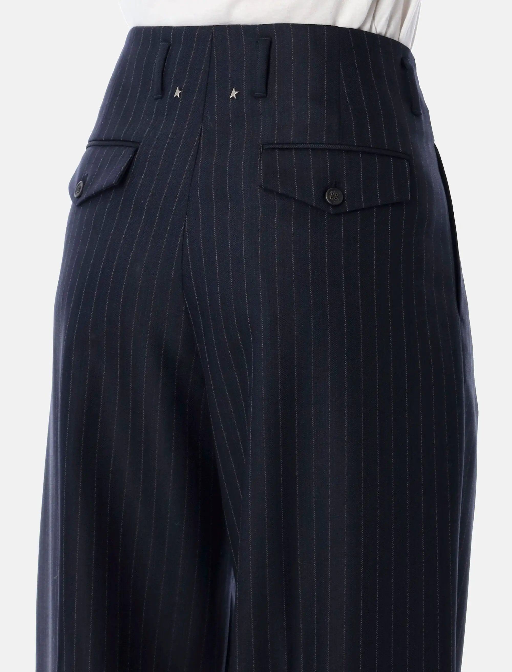 Navy Blue Wool Pinstripe Trousers Golden goose оригінал – Купити в Україні – детальний вид
