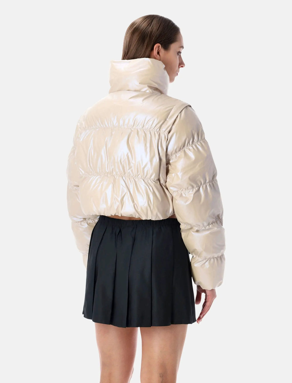 Glossy Cropped Puffer Adidas – Гарантія оригінальності – вид ззаду