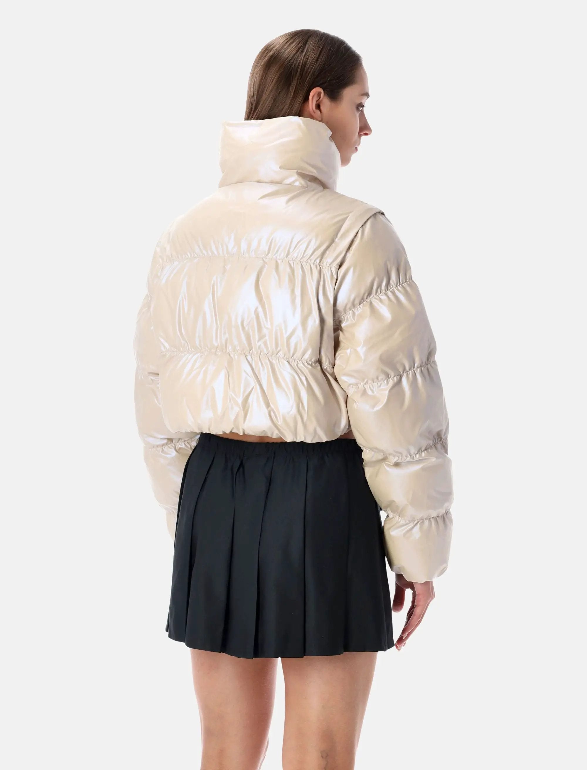 Glossy Cropped Puffer Adidas – Гарантія оригінальності – вид ззаду
