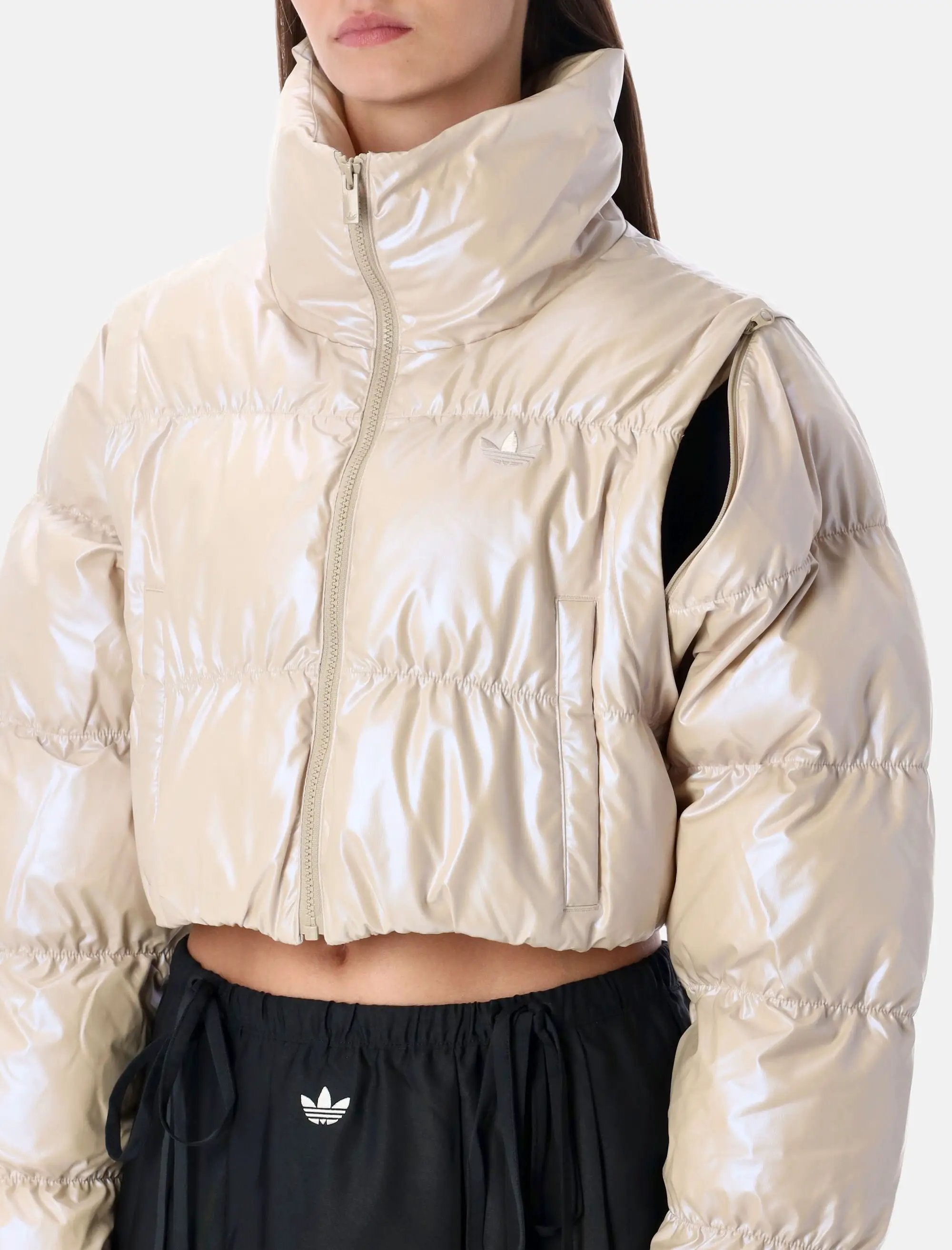 Glossy Cropped Puffer Adidas – Гарантія оригінальності – детальний вид