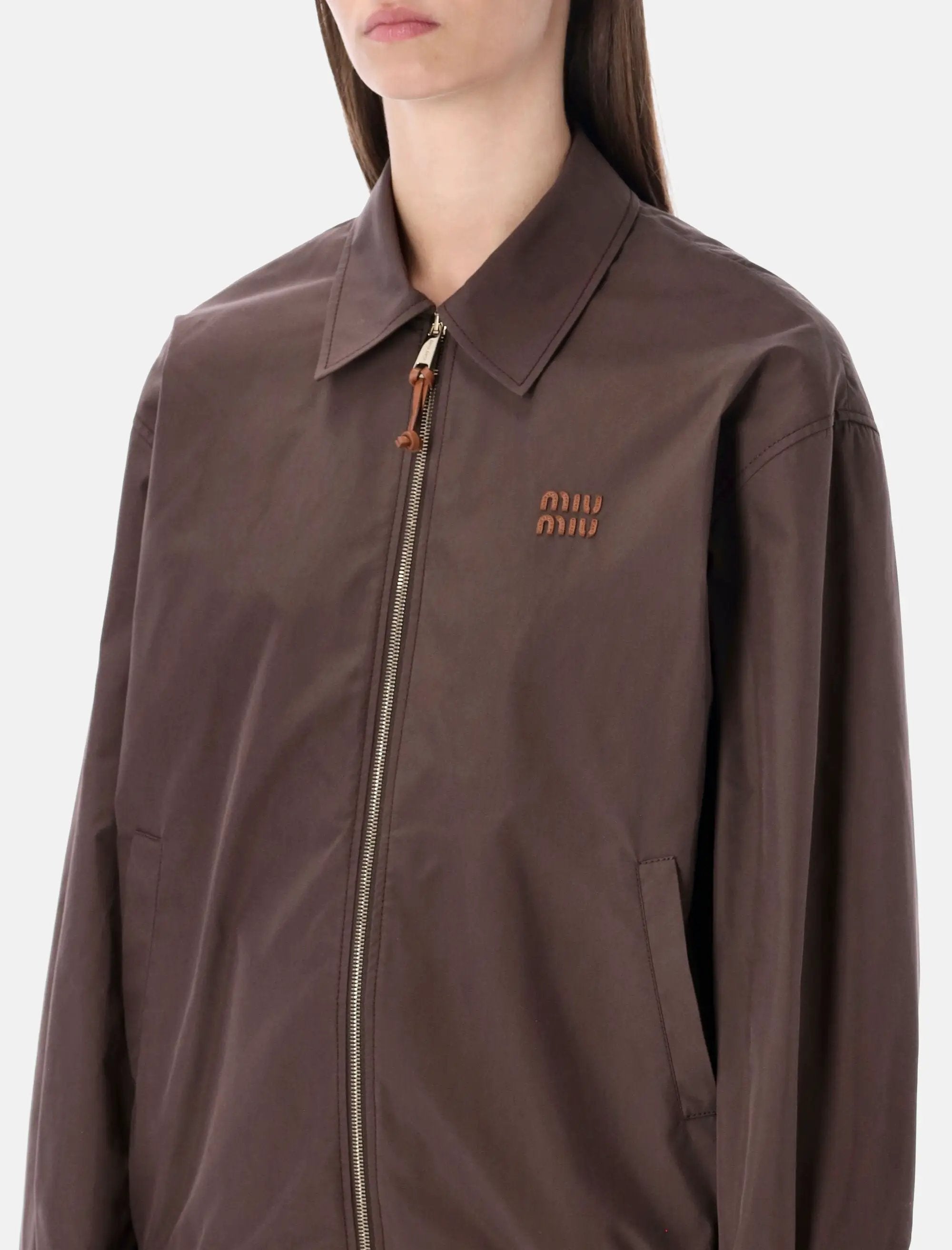 Оригінальна Panama Cotton Blouson Jacket Miu miu – детальний вид