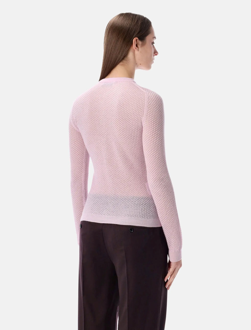 Cashmere Cardigan With Lacy Knit Miu miu – Гарантія оригінальності – вид ззаду