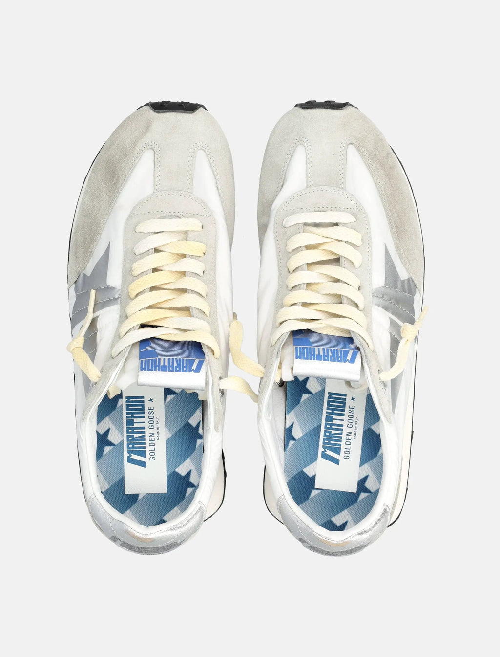 Running Marathon Sneakers Silver Golden goose – Гарантія оригінальності – вид ззаду