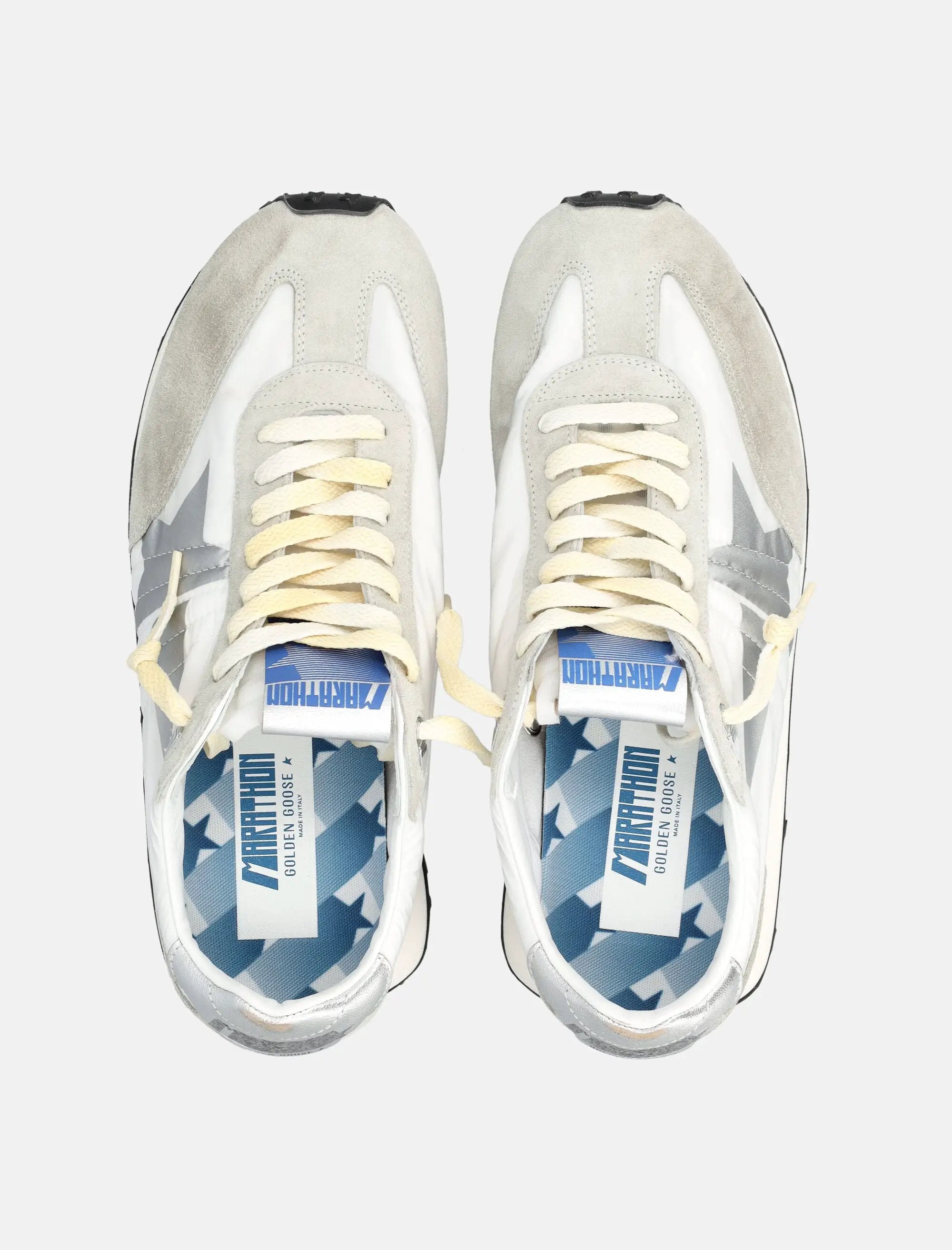 Running Marathon Sneakers Silver Golden goose – Гарантія оригінальності – вид ззаду